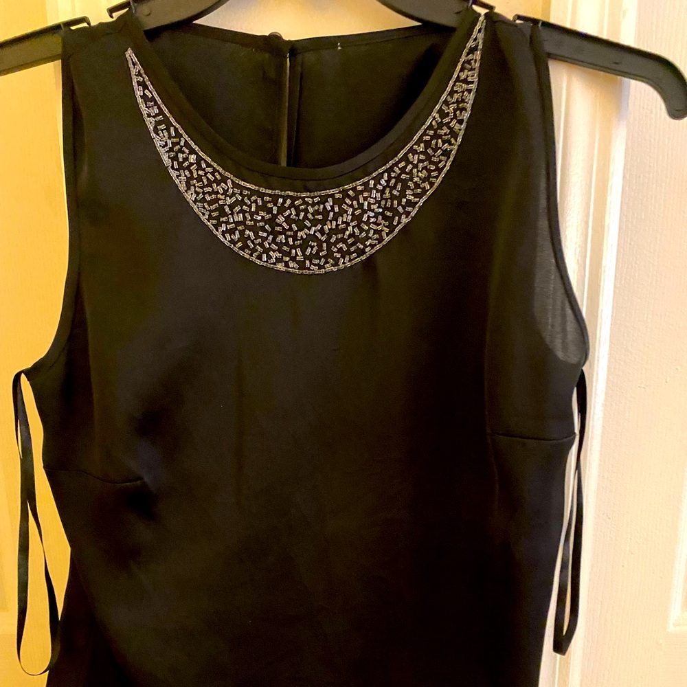 Black silk everyday blouse.
